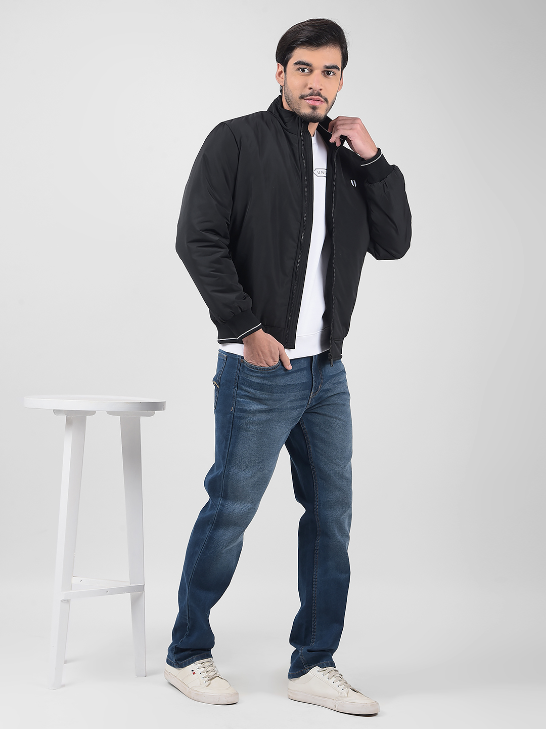 Numero Uno Men Solid Black Jacket